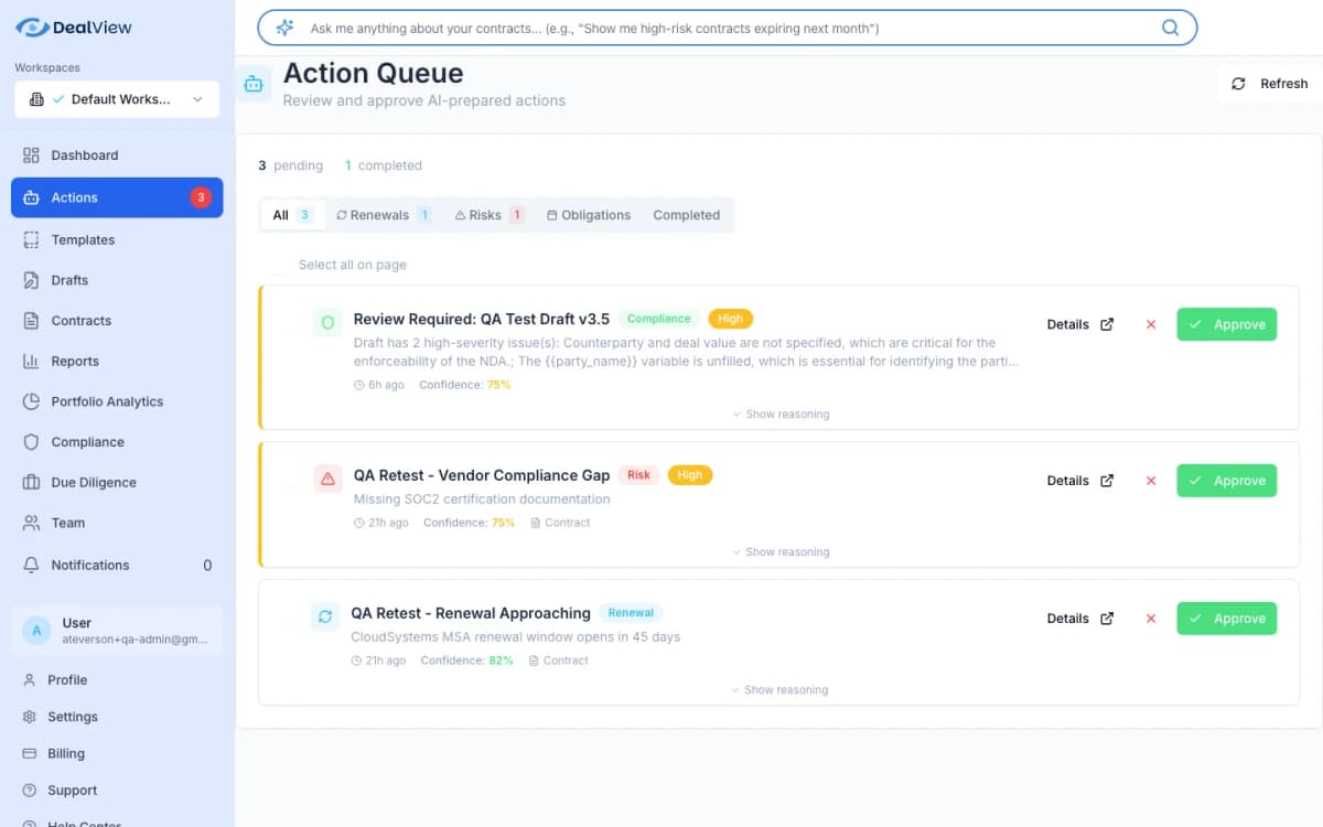 AI agents monitoring contracts and surfacing actions